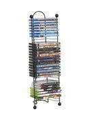 Atlantic 63712035 Nestable 52 DVD/BluRay Games Tower - Gunmetal N3