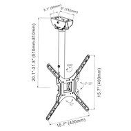 Loctek CM1 Adjustable Tilting Wall Ceiling TV Mount Fits most 26-55" LCD LED Plasma Monitor Flat Panel Screen... N4