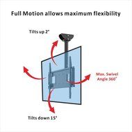 Loctek CM1 Adjustable Tilting Wall Ceiling TV Mount Fits most 26-55" LCD LED Plasma Monitor Flat Panel Screen... N8