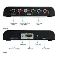 E-More 1080P HDMI To Component of Ypbpr Scaler Converter Supporting Coaxial Audio Output N5