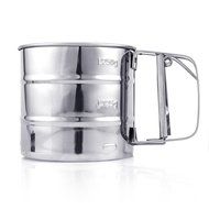 Stainless Steel 3 Cup Flour Sifter/ Sieve, Great for Sifting Flour,Confectioners Sugar, Cocoa Powder and Other... N3