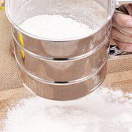 Stainless Steel 3 Cup Flour Sifter/ Sieve, Great for Sifting Flour,Confectioners Sugar, Cocoa Powder and Other... N7