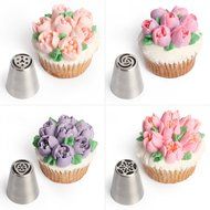 Russian Piping Tips - 8 Tools Set, 12 Bags, Coupler - TOP QUALITY - Icing Nozzles - For Cakes or Cupcakes Decoration... N4