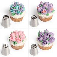 Russian Piping Tips - 8 Tools Set, 12 Bags, Coupler - TOP QUALITY - Icing Nozzles - For Cakes or Cupcakes Decoration... N5