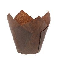 Royal Brown Tulip Style Baking Cups, Large, Sleeve of 200 N8