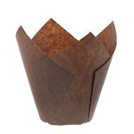 Royal Brown Tulip Style Baking Cups, Large, Sleeve of 200 N11