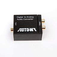 AutoWT Digital Coaxial Toslink Adapter with Optical Cable, 3.5mm Audio Cable and USB Power Cable