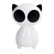 White Cat Bluetooth Speaker LED Light Outdoor Sport Loudspeaker Handfree With Mic +TF Card Slot FM Radio