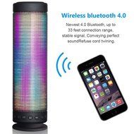 niceEshop(TM) Mini Wireless Portable Bluetooth Audio Speaker with Colorful Led Light (Black) N3