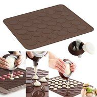 1 Set Silicone Pastry Cake Macaron Baking Mould Sheet Mat + Decor Pen+ 3 Nozzles N2
