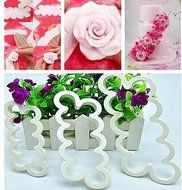 3 Size 3D Cookie Fondant Cake Decorating Mold Rose Flower Cutter Mould