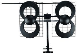 Antennas Direct 50 Mile Range Clearstream Eclipse Amplified Indoor HDTV Antenna, White/Black (ECL-A) N7