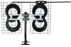 Antennas Direct 50 Mile Range Clearstream Eclipse Amplified Indoor HDTV Antenna, White/Black (ECL-A) N8
