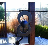 Antennas Direct 50 Mile Range Clearstream Eclipse Amplified Indoor HDTV Antenna, White/Black (ECL-A) N12