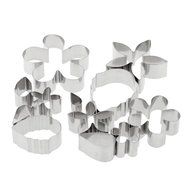 TecGeo(TM) DIY Cookie Biscuit Candy Mould Stainless Steel 12pcs Cake Fondant Cutters Flower Petal Shapes Mold...