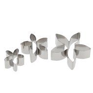 TecGeo(TM) DIY Cookie Biscuit Candy Mould Stainless Steel 12pcs Cake Fondant Cutters Flower Petal Shapes Mold... N4