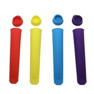 Hysagtek 4 Pcs Silicone Ice Lolly Moulds Home Made Ice Pops Lollies Maker Tube Mixed Color N4