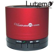 Lutema WaveTube Wireless Bluetooth Portable Digital Speaker w/FM Radio - Red