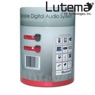 Lutema WaveTube Wireless Bluetooth Portable Digital Speaker w/FM Radio - Red N5