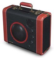 Crosley CR8008A-BK Soundbomb Portable Bluetooth Speaker with Aux-In and Microphone Jack, Black &amp; Red N2
