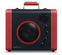 Crosley CR8008A-BK Soundbomb Portable Bluetooth Speaker with Aux-In and Microphone Jack, Black &amp; Red N3