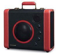 Crosley CR8008A-BK Soundbomb Portable Bluetooth Speaker with Aux-In and Microphone Jack, Black &amp; Red N5
