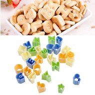 Delight eShop 28 Pcs Plastic Alphabet Letter Biscuit Baking Cake Mould Fondant Cookie Cutters