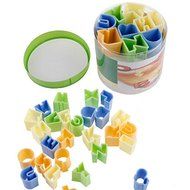Delight eShop 28 Pcs Plastic Alphabet Letter Biscuit Baking Cake Mould Fondant Cookie Cutters N3