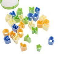 Delight eShop 28 Pcs Plastic Alphabet Letter Biscuit Baking Cake Mould Fondant Cookie Cutters N6