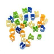 Delight eShop 28 Pcs Plastic Alphabet Letter Biscuit Baking Cake Mould Fondant Cookie Cutters N7