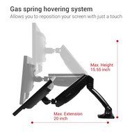 Loctek Gas Spring Dual LCD Arm Desk Monitor Mounts Fits 10"-27" Monitors