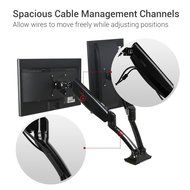 Loctek Gas Spring Dual LCD Arm Desk Monitor Mounts Fits 10"-27" Monitors N3