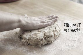 Co Kneading Bag | Nonstick Silicone Dough Kneading Mix Food Bag with Bowl Scraper Bonus, for Bread Pizza Pastry... N9