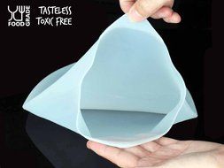 Co Kneading Bag | Nonstick Silicone Dough Kneading Mix Food Bag with Bowl Scraper Bonus, for Bread Pizza Pastry... N12