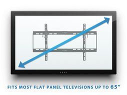 Mount-It! TV Wall Mount Bracket Low Profile Tilt Design for 32 to 65 Inch LCD/LED/4K TVs, VESA 600x400 mm (MI-... N2