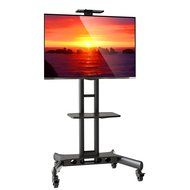 Mount Factory Rolling TV Stand Mobile TV Cart for Flat Screen, LED, LCD, OLED, Plasma, Curved TV&#039;s - with Mount...