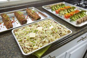 Artisan Professional Classic Aluminum Baking Sheet Pan Set with Quarter, Half, and 2/3-Size Sheets N4