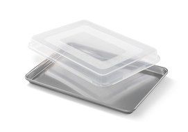 Artisan Professional Classic Aluminum Baking Sheet Pan Set with Quarter, Half, and 2/3-Size Sheets N15