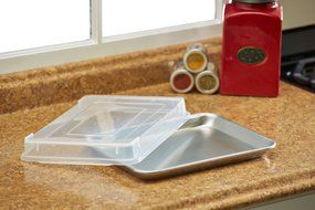 Artisan Professional Classic Aluminum Baking Sheet Pan Set with Quarter, Half, and 2/3-Size Sheets N31