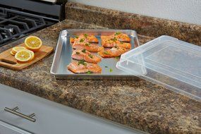 Artisan Professional Classic Aluminum Baking Sheet Pan Set with Quarter, Half, and 2/3-Size Sheets N33