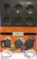 Sweet Creations Monster Halloween Cookie Pan with 12 Cavitys