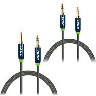 iXCC Male to Male 3.5mm Universal Auxiliary Audio Stereo Cable for All 3.5mm-Enabled Devices (3 feet, Set of 2)