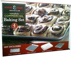 Nordic Ware 4-Piece Nonstick Commercial Baking Set