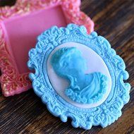 Silicone Woman Cameo Sugarcraft Fondant Mould Fancy Figure Cake Molds For DIy Cake Decorating Random Color N3