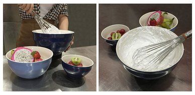 Dowan Ceramic Mixing Bowls/Serving Bowl Set, Set of 3, Easy Storage Prep Bowl N4