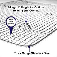Kitchenatics Commercial Grade 10&quot;x15&quot; Stainless Steel Cooling and Roasting Rack Heavy Duty Thick-Wire Grid Fits... N4