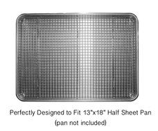 Kitchenatics Commercial Grade 10&quot;x15&quot; Stainless Steel Cooling and Roasting Rack Heavy Duty Thick-Wire Grid Fits... N10