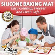 Silicone Baking Mat 2-Pk - Fits Half Sheets - Blue, Red colors - Bonus Cookbook, Lifetime Guarantee N2