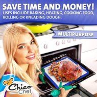 Silicone Baking Mat 2-Pk - Fits Half Sheets - Blue, Red colors - Bonus Cookbook, Lifetime Guarantee N5