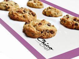 Silicone Baking Mat 2-Pk - Fits Half Sheets - Blue, Red colors - Bonus Cookbook, Lifetime Guarantee N7